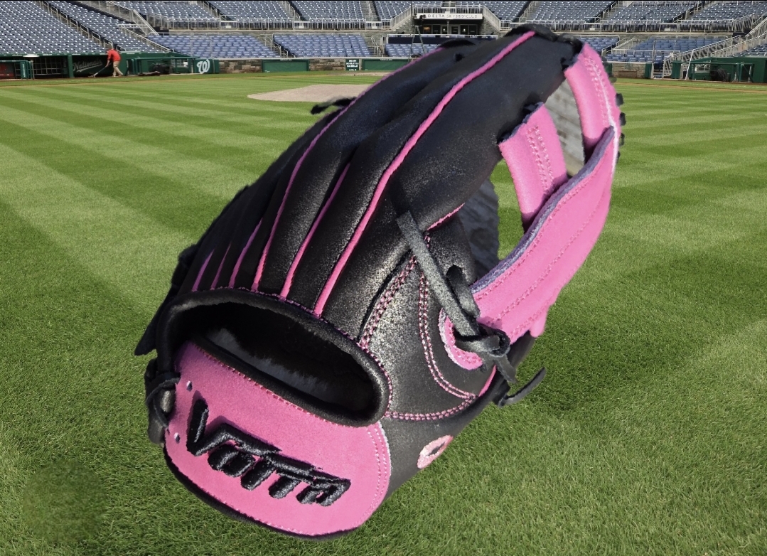 Black and Pink Breast Cancer Awareness Infielders Baseball Glove