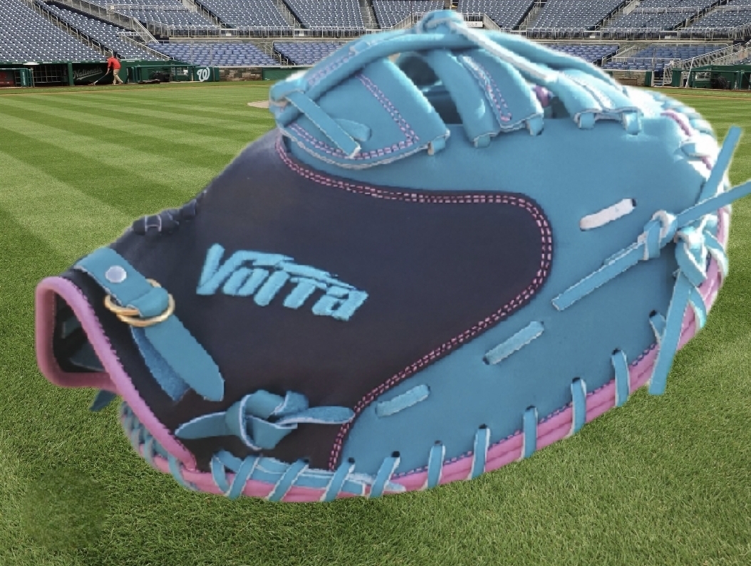 Teal and Black Softball Catcher’s Glove